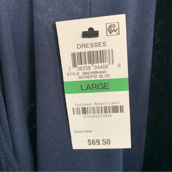 NWT JMCollection Navy Lace A-Line, size Large, Sleeveless - Picture 4 of 6